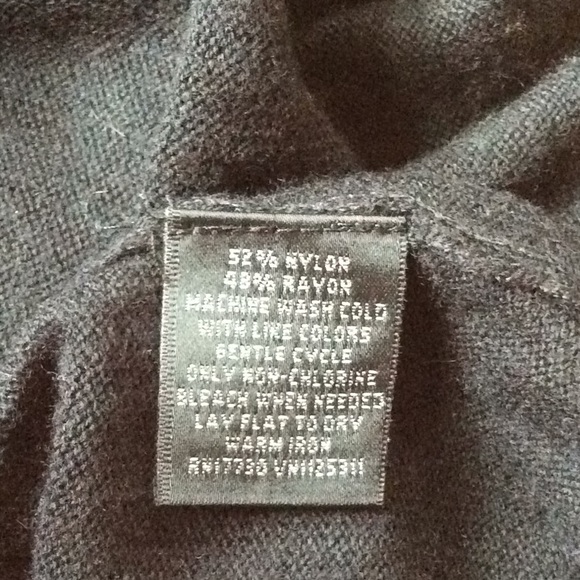 Black sweater dress, deep v front - Picture 6 of 7